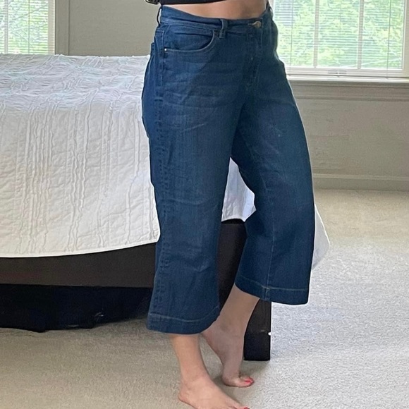 New York & Company Denim - New York & Co low rise wide leg crop jeans size 16